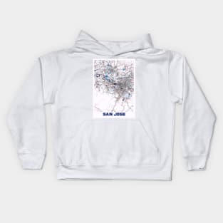 San Jose - Califonia MilkTea City Map Kids Hoodie